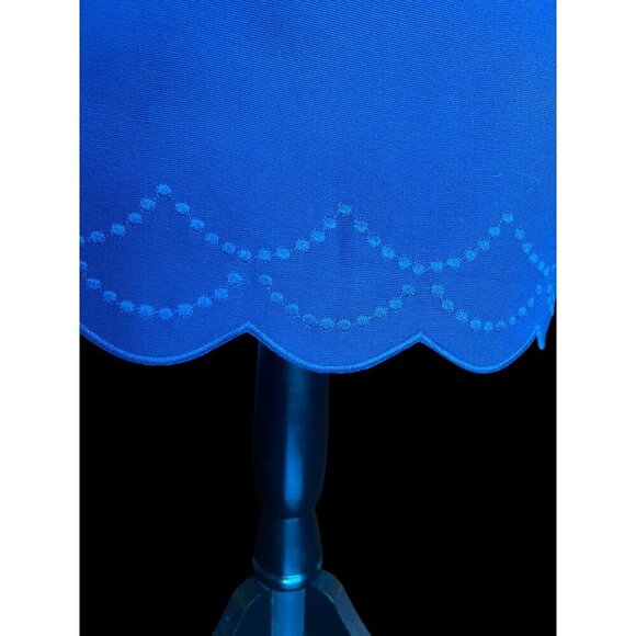 Talbots Skirt Womens Blue SIZE 6 Scalloped Hem WORK PROFESSIONAL CHURCH - Picture 4 of 7